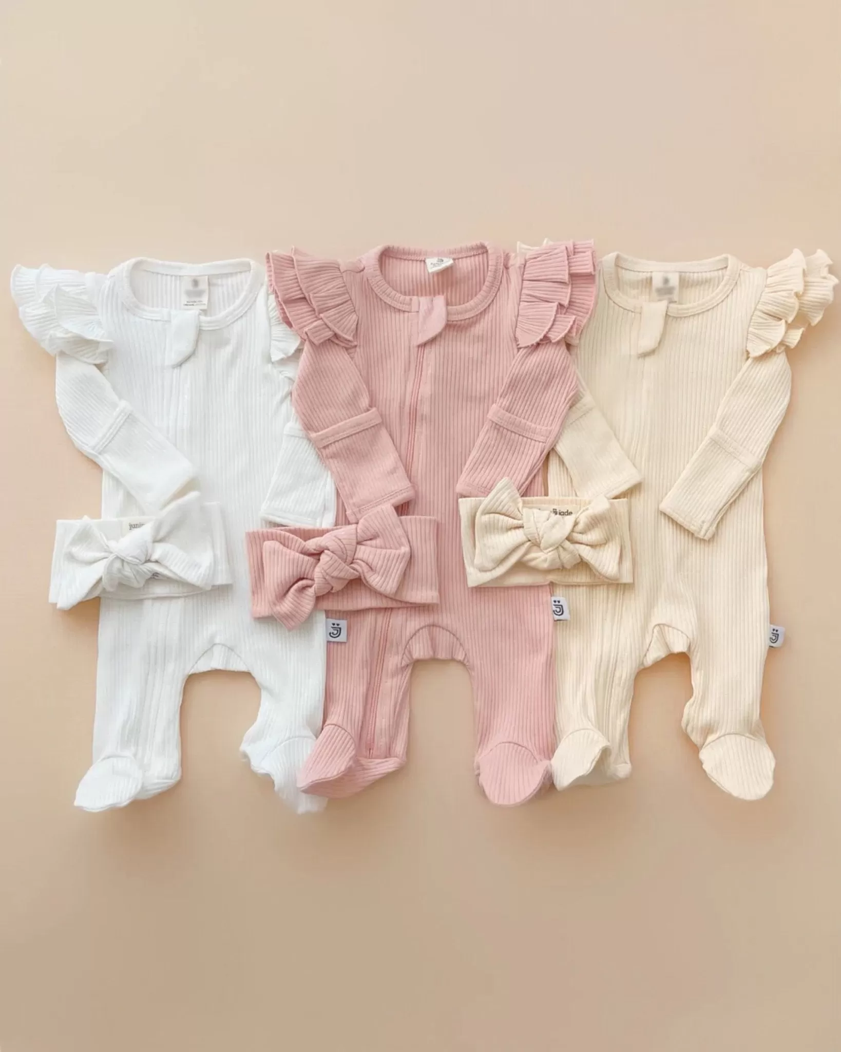 Organic Zip Footie Set | Pink