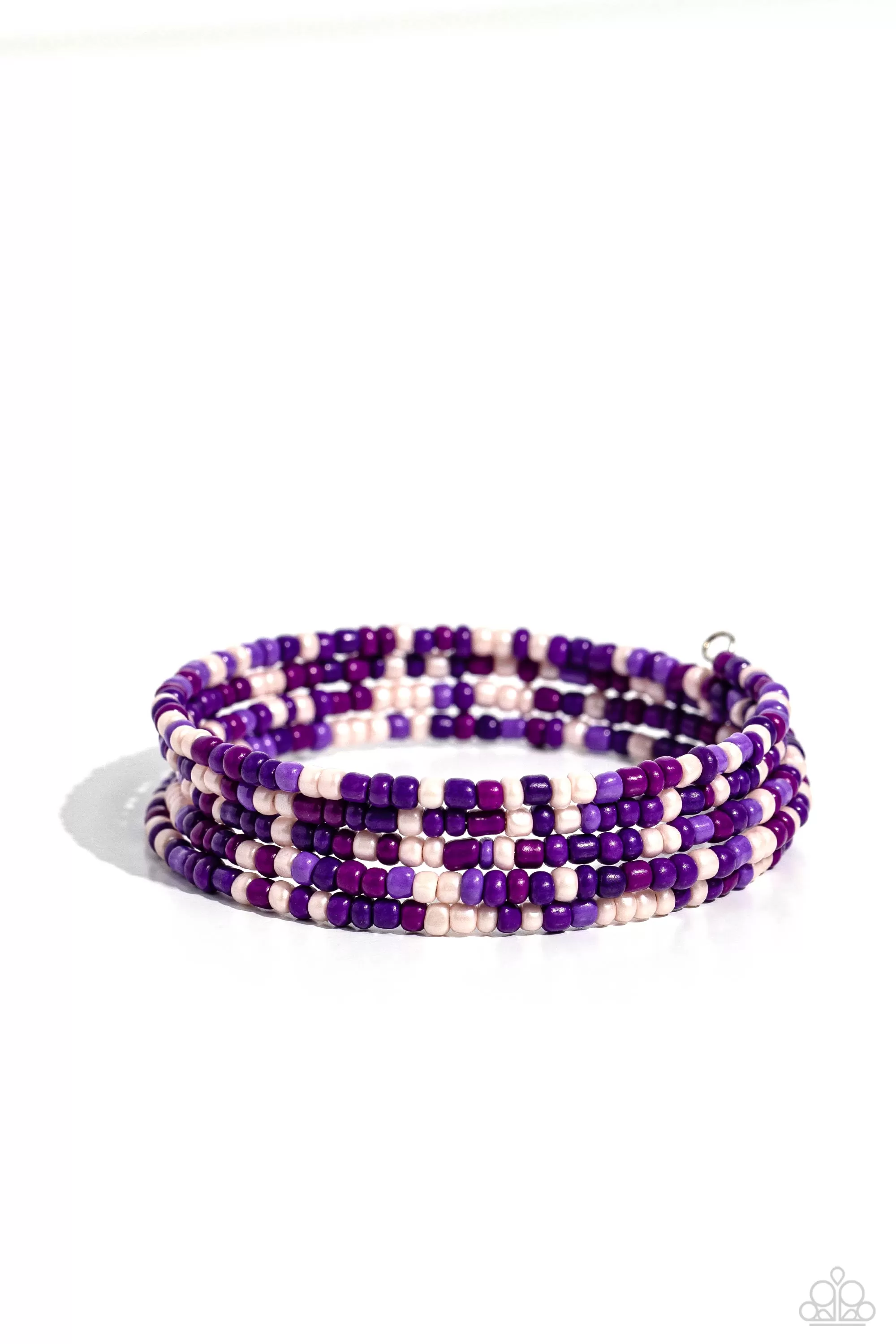 Paparazzi Coiled Candy Purple Bracelet