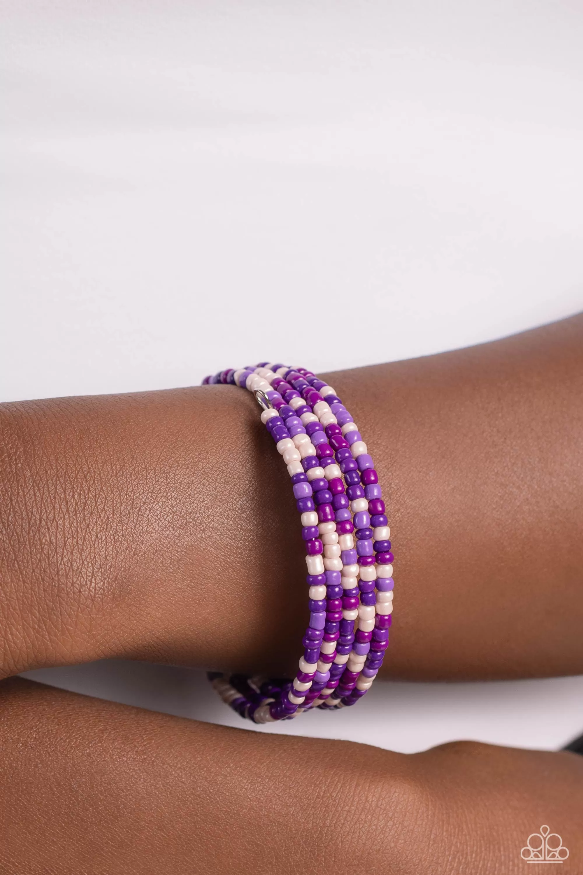 Paparazzi Coiled Candy Purple Bracelet