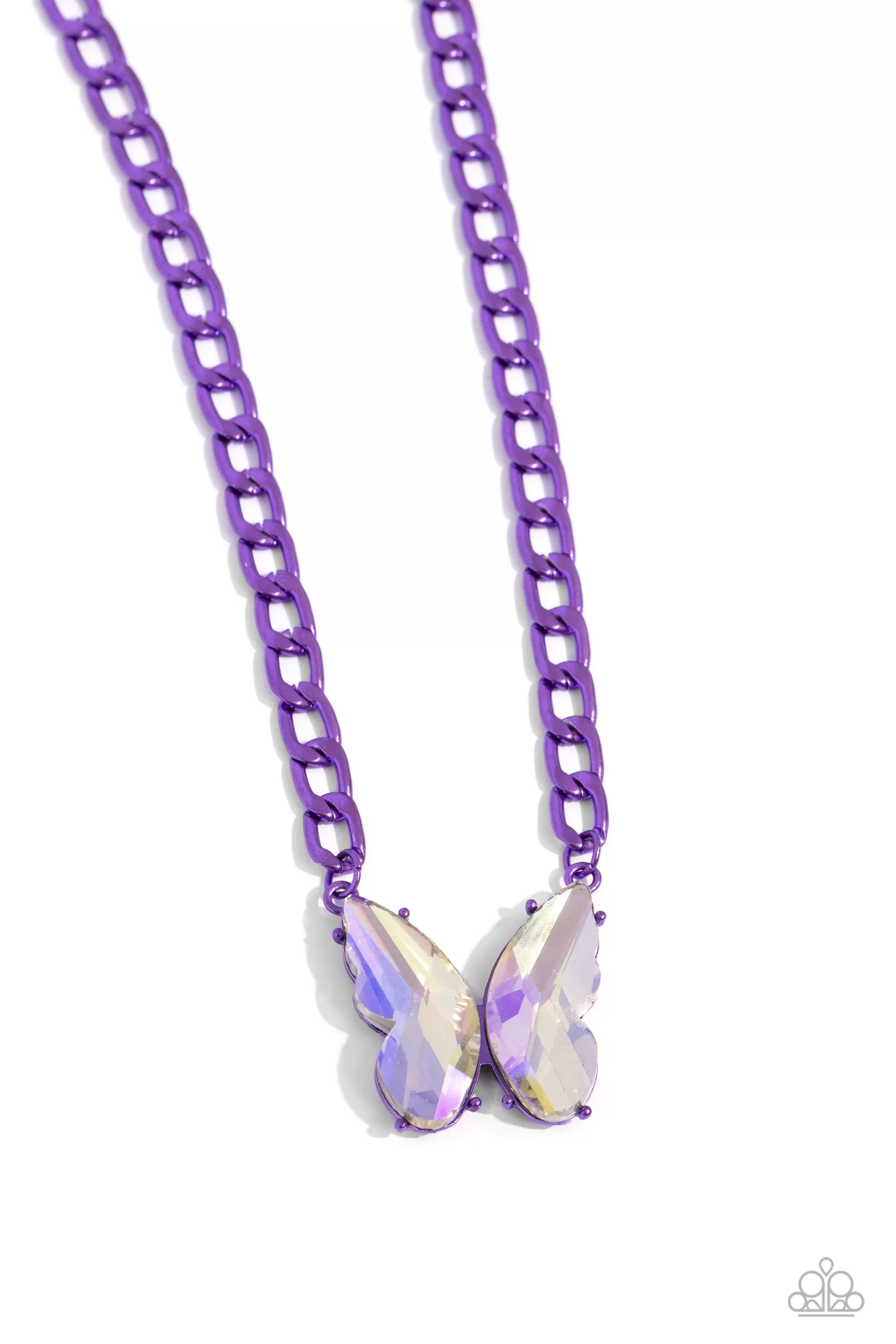 Paparazzi Fascinating Flyer Purple Necklace & Earring Set