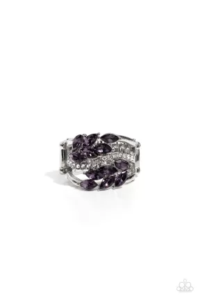 Paparazzi Luminously Leafy Purple Ring