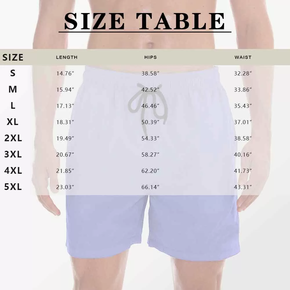 Personalized Swim Trunks Custom Face Leaves Men's Quick Dry Swim Shorts Beach Swimsuit Multiple Designs