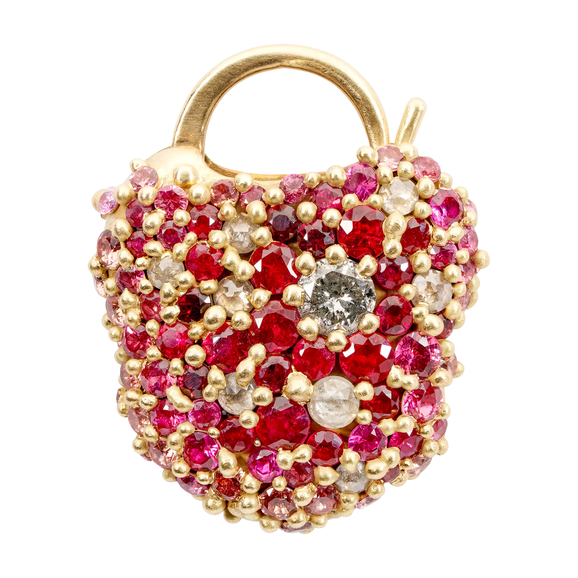 Pink & Ruby River Padlock Necklace - 11303