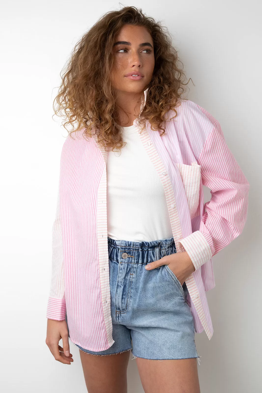 Pink Paradise Button Up FINAL SALE