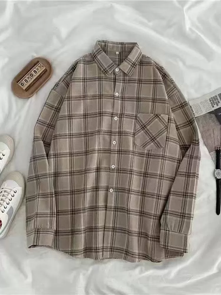 Plaid Button-Up Shirt With Chest Pocket (M to 3XL!)