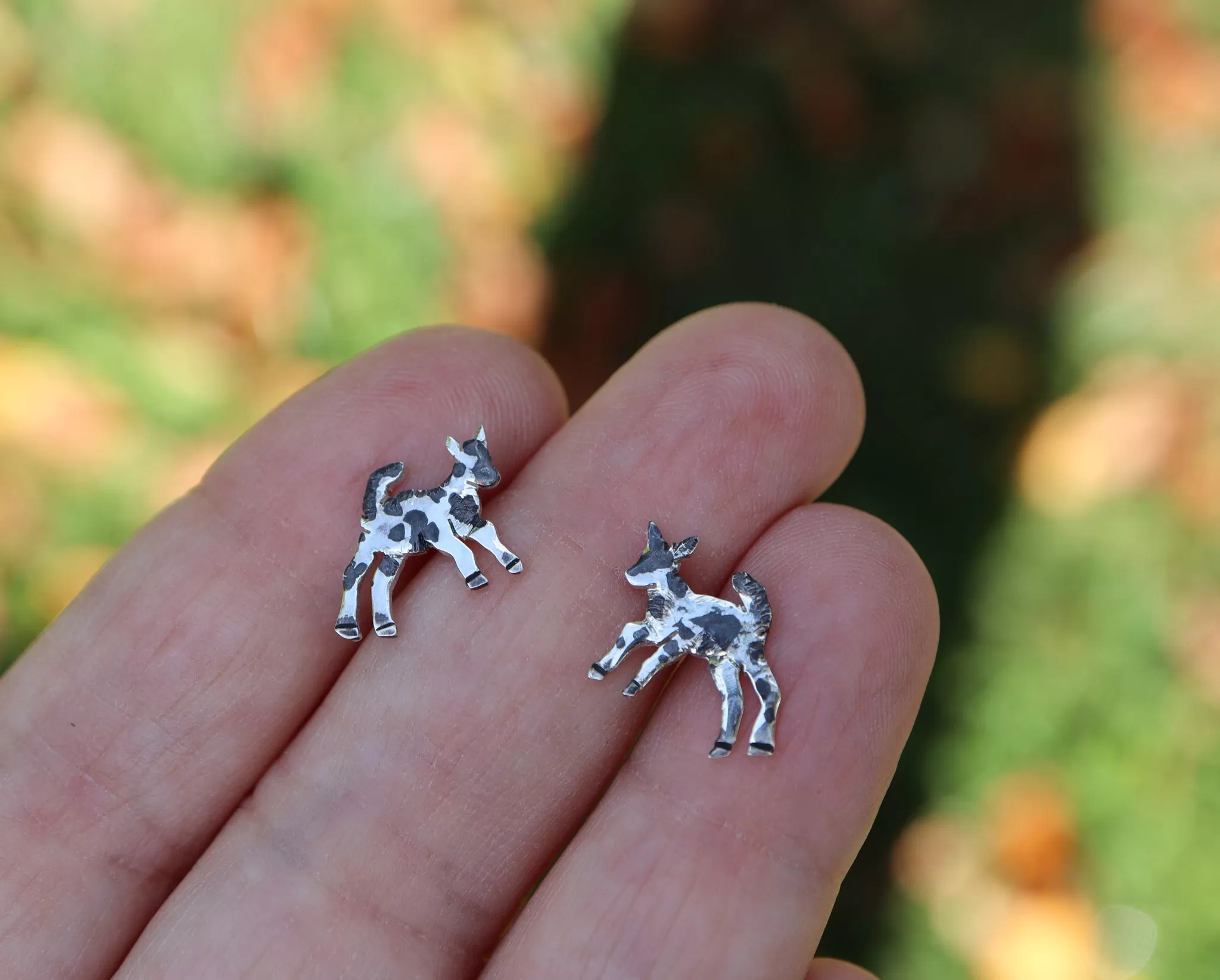 Playful Goat Earrings