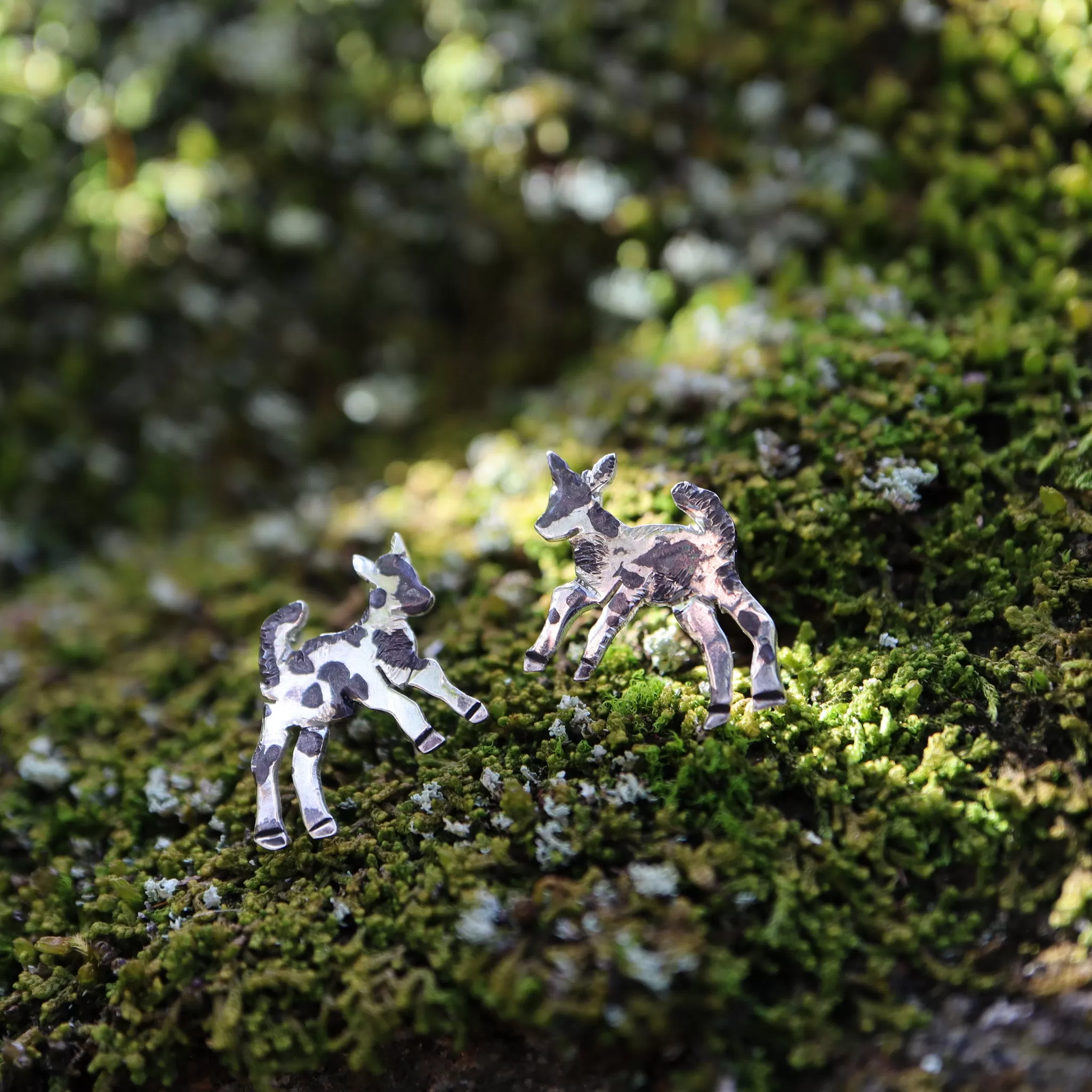 Playful Goat Earrings