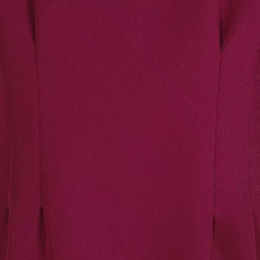 Plum V Neck Long Sleeve Blouse Top