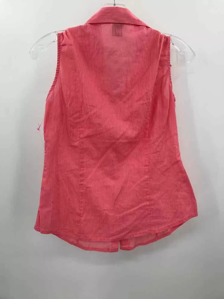 Pre-Owned Barami Pink Size XS Button Down Tank Top