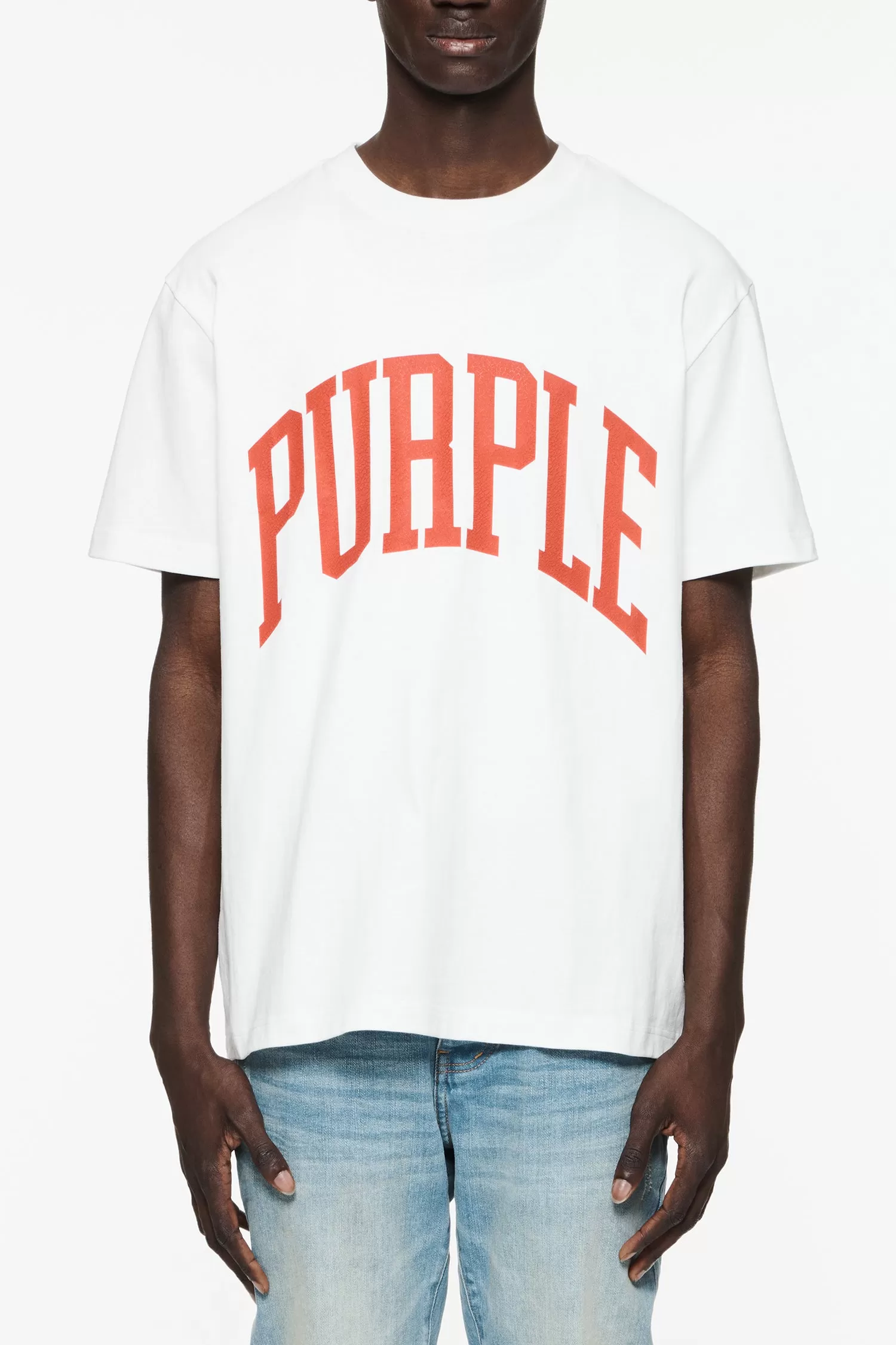 PURPLE BRAND Collegiate T-Shirt (White)