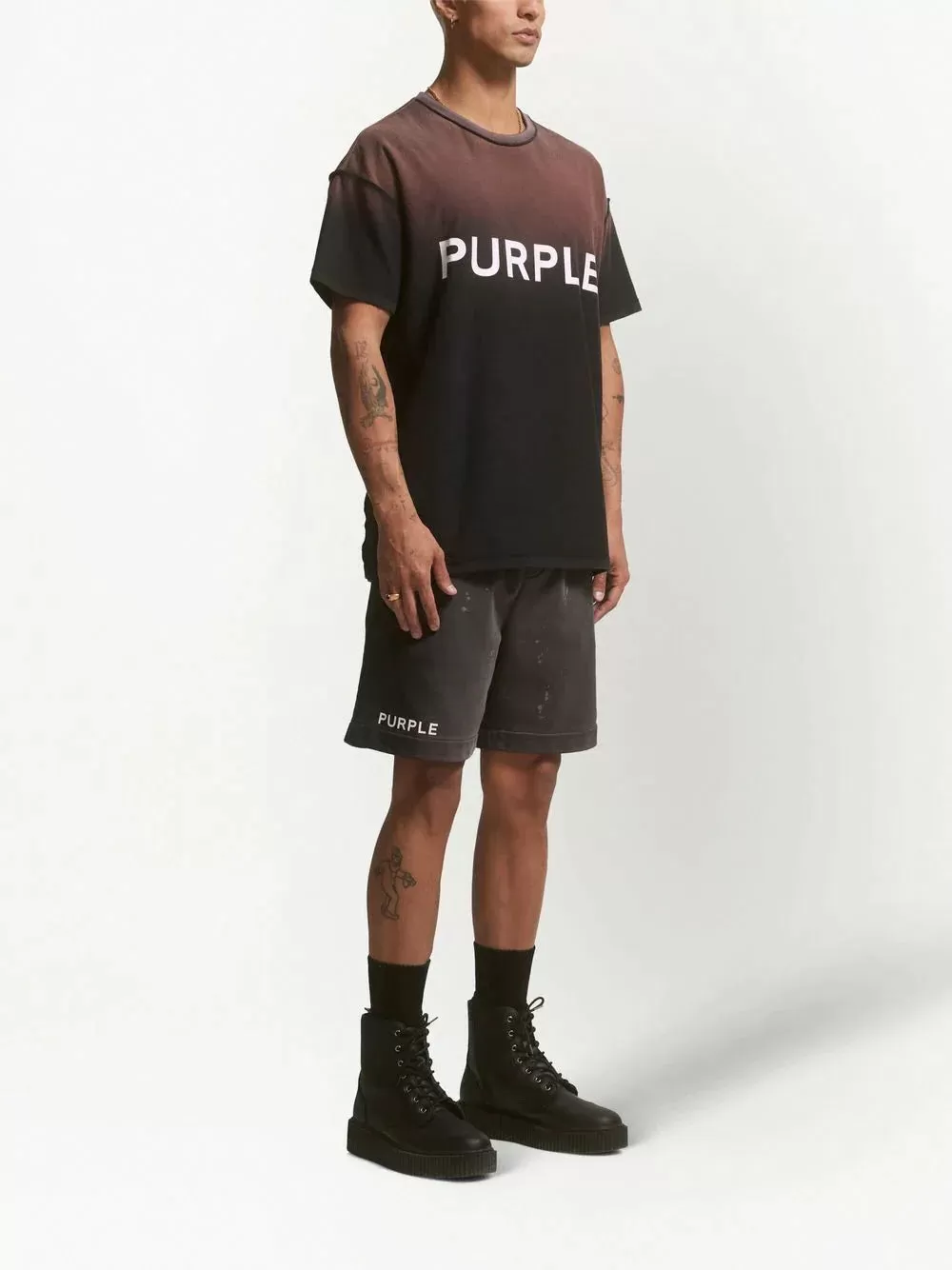 PURPLE BRAND P101 Textured Jersey Inside Out Tee