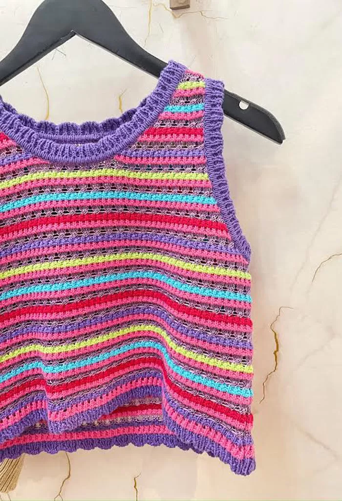 Rainbow Bright Knit Top