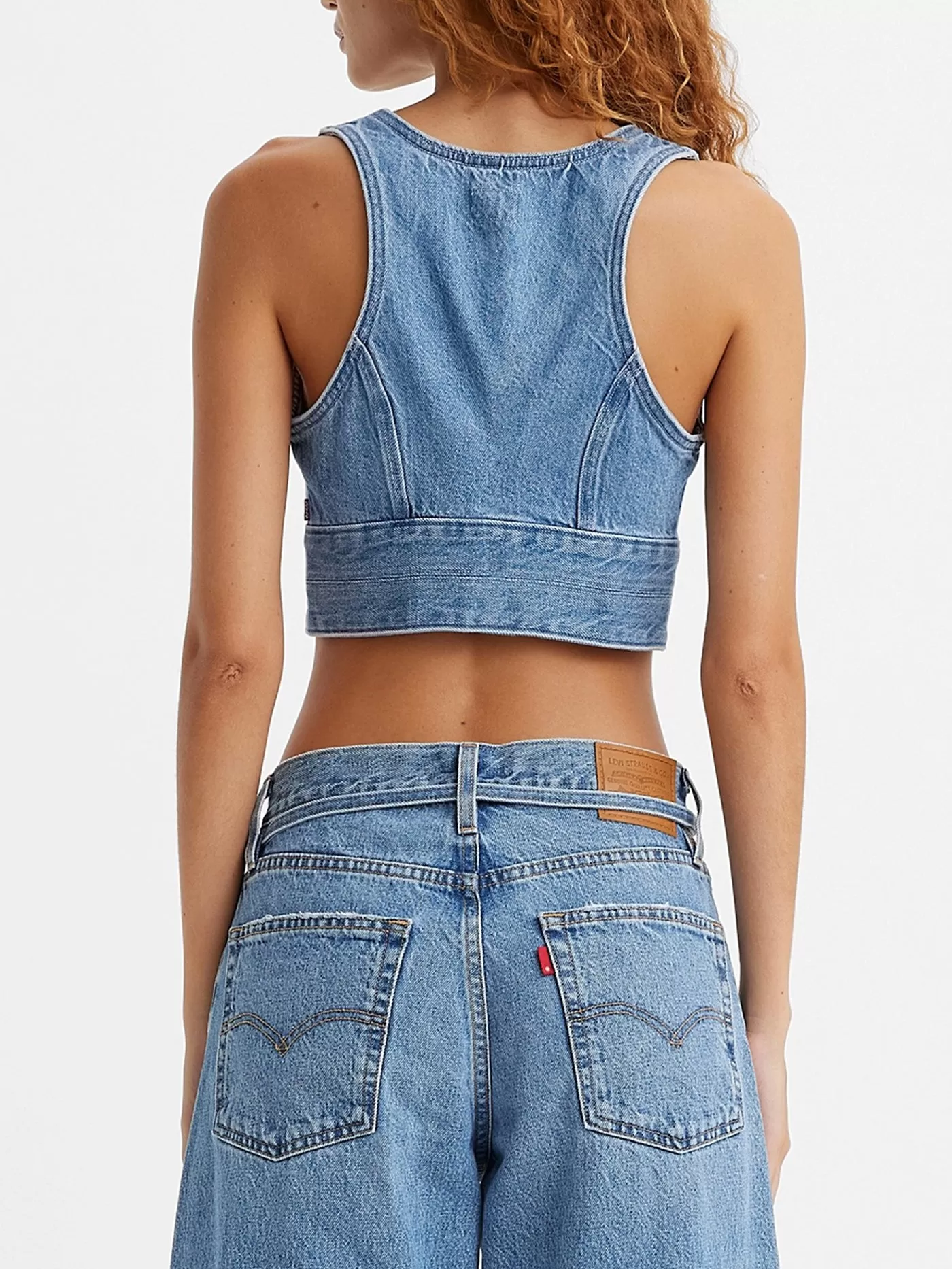 Raine Denim Crop Tank Top