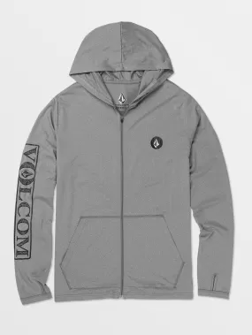 Rally Hooded Long Sleeve Rashguard - Heather Grey