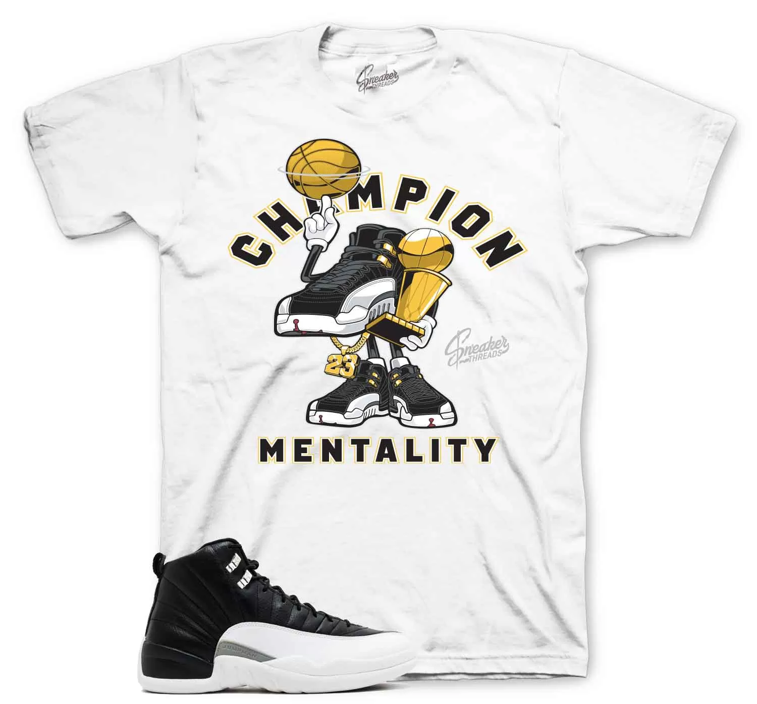 Retro 12 Playoff Shirt - Champion Mentality - Black