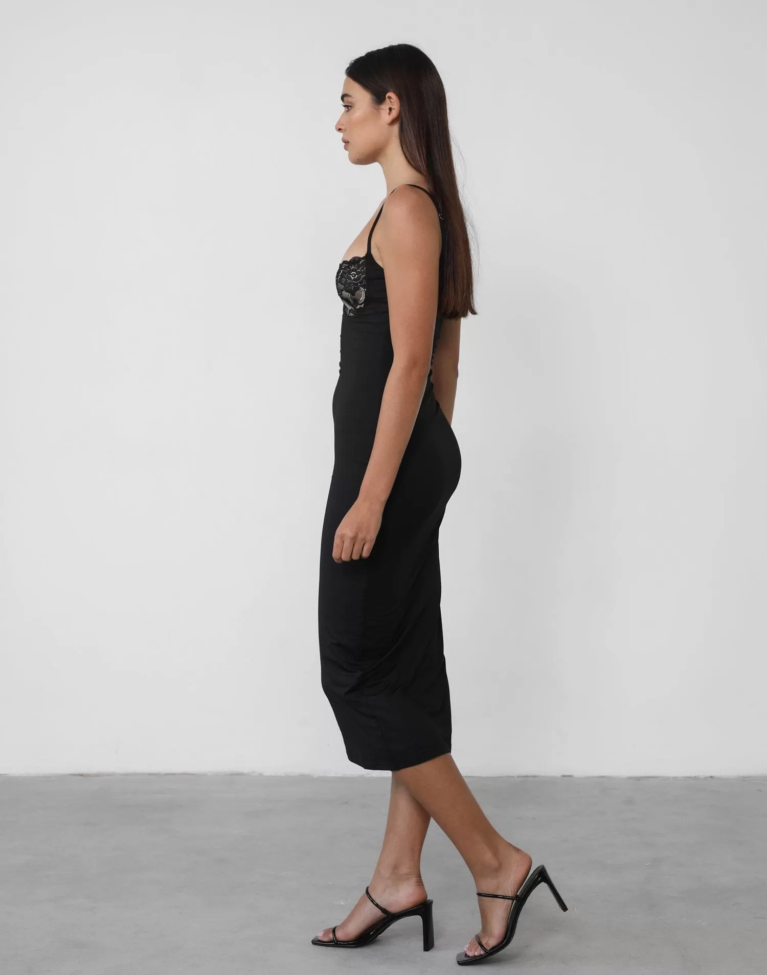 Reyna Midi Dress (Black)