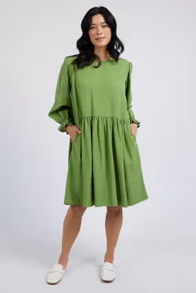 River Jungle Green LS Mini Dress