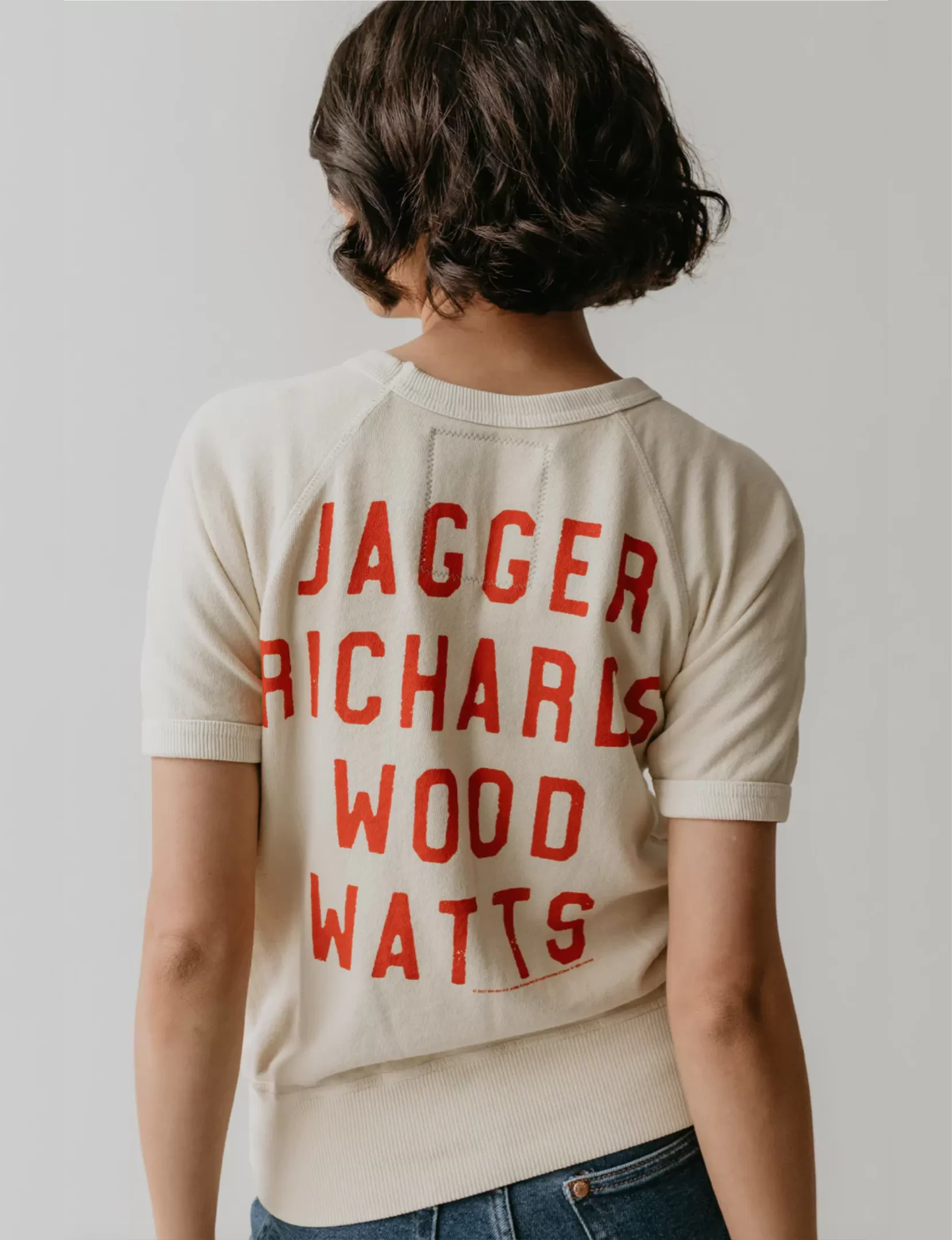 Rolling Stones Raglan Tee, Ivory