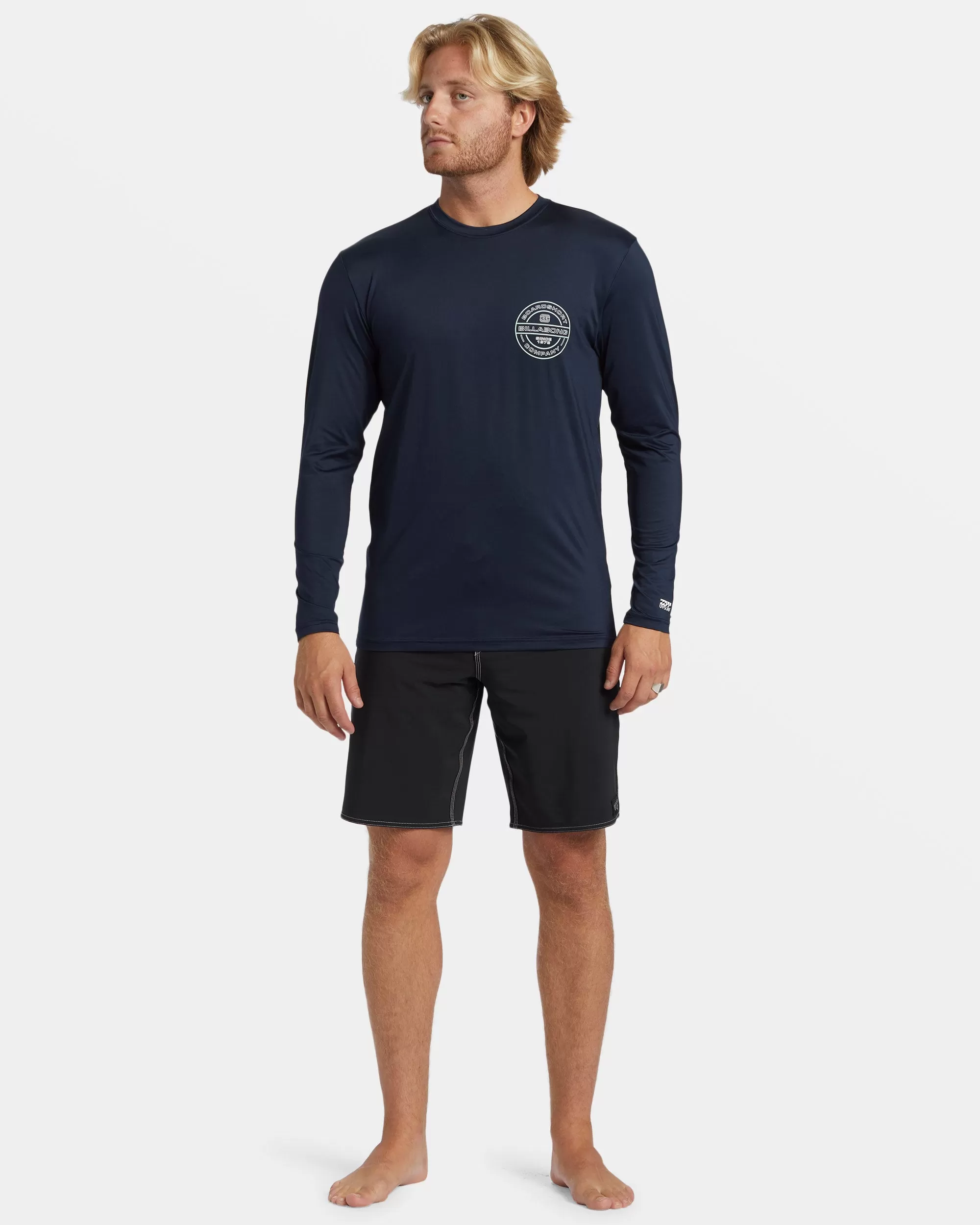 Rotor Diamond Long Sleeve Surf Tee - Navy