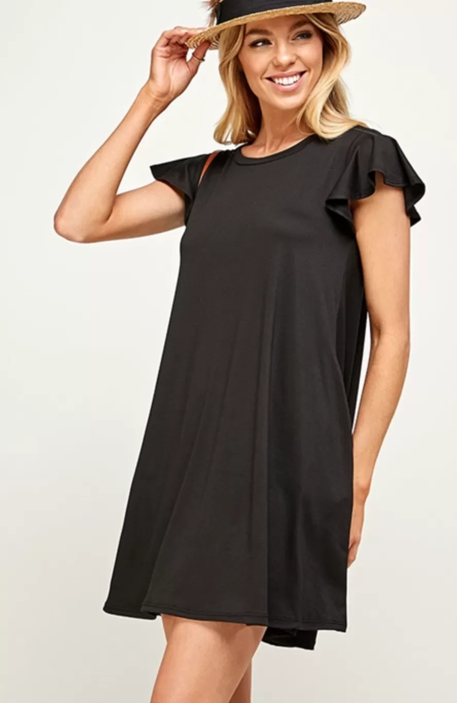 Ruffle Pocket Dress - 3 Colors