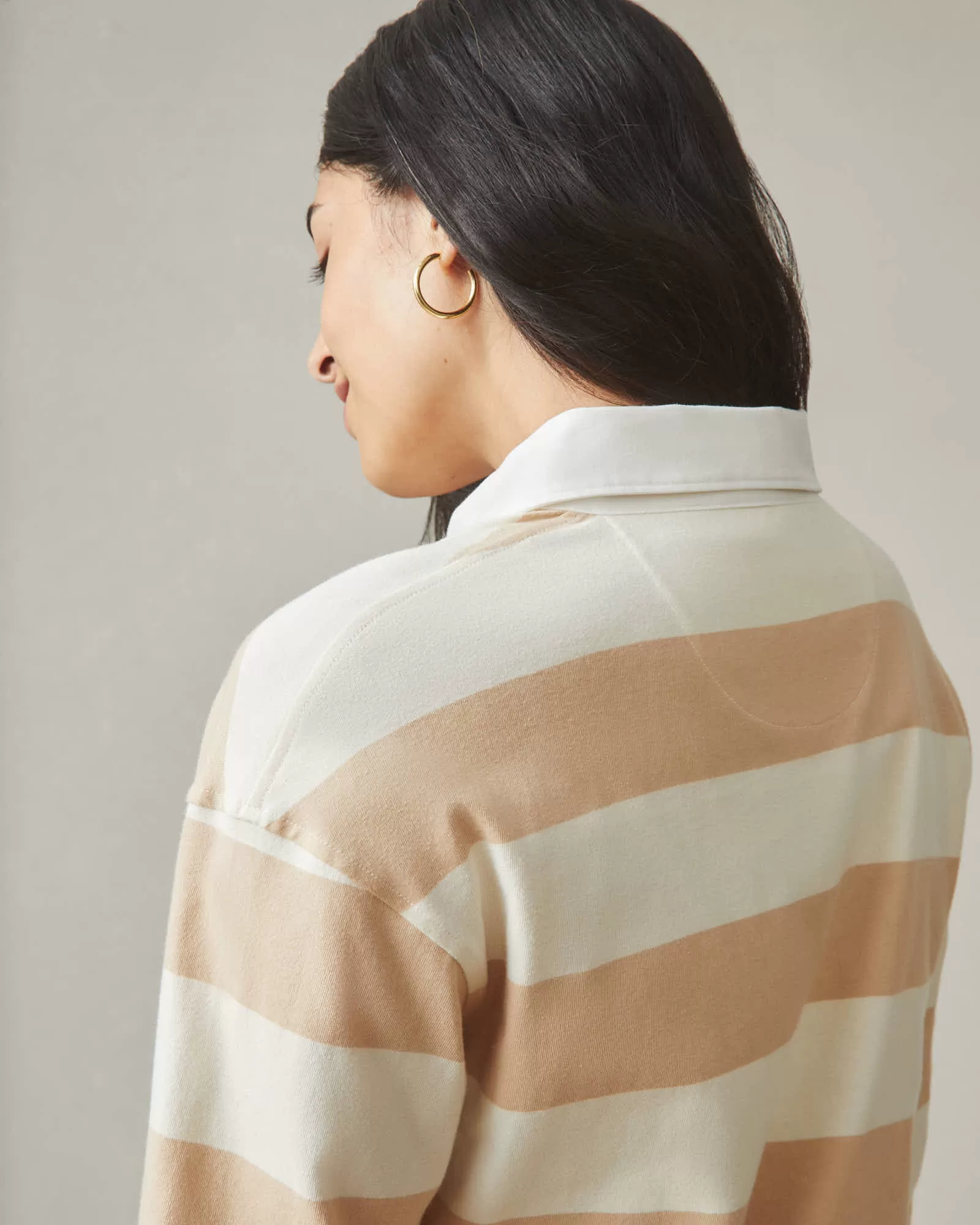 Rugby Shirt - Khaki Stripe