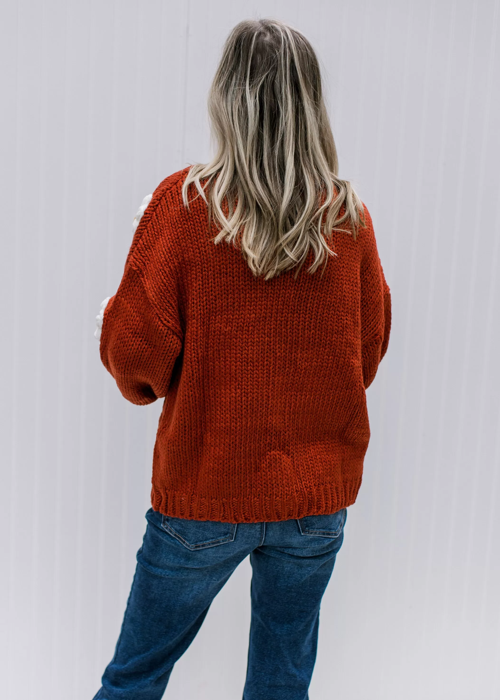 Rust Daisy Cardigan