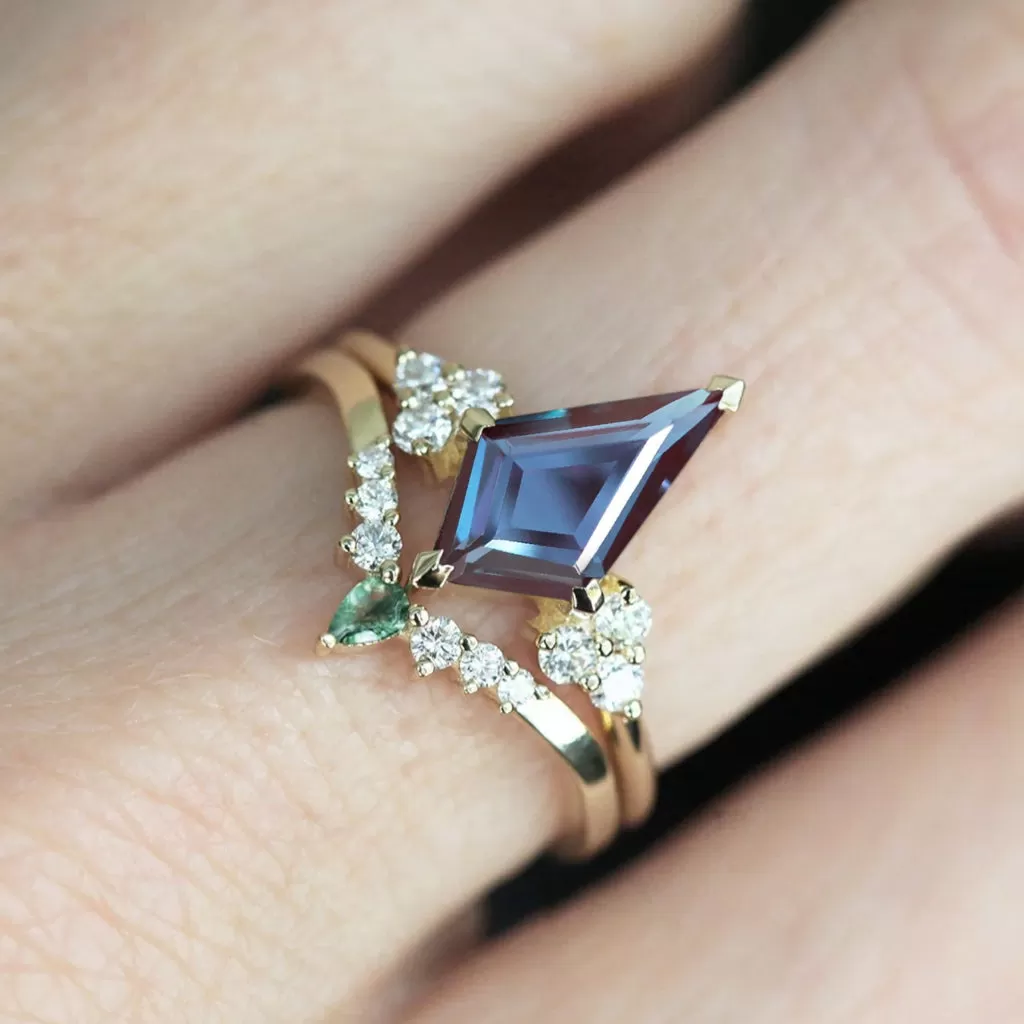 Sally Kite Alexandrite Ring Set