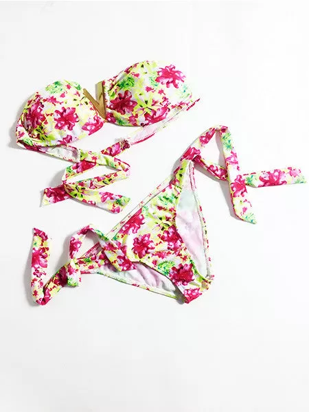 Sexy Flower Printing Bikini Sets