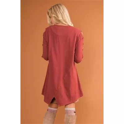 Simply Noelle Cut It Out Tunic - Paprika