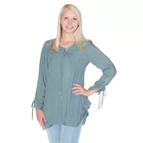 Simply Noelle Lace Effect Top -Wintergreen