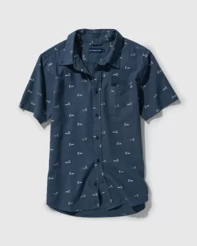 SoftHemp Chambray Short-Sleeve Button Down