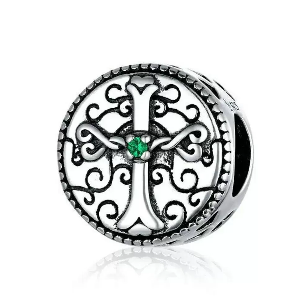 Sterling Silver Pandora Style Cross Charm