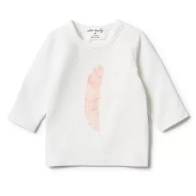 Strawberry Feather Long Sleeve Top