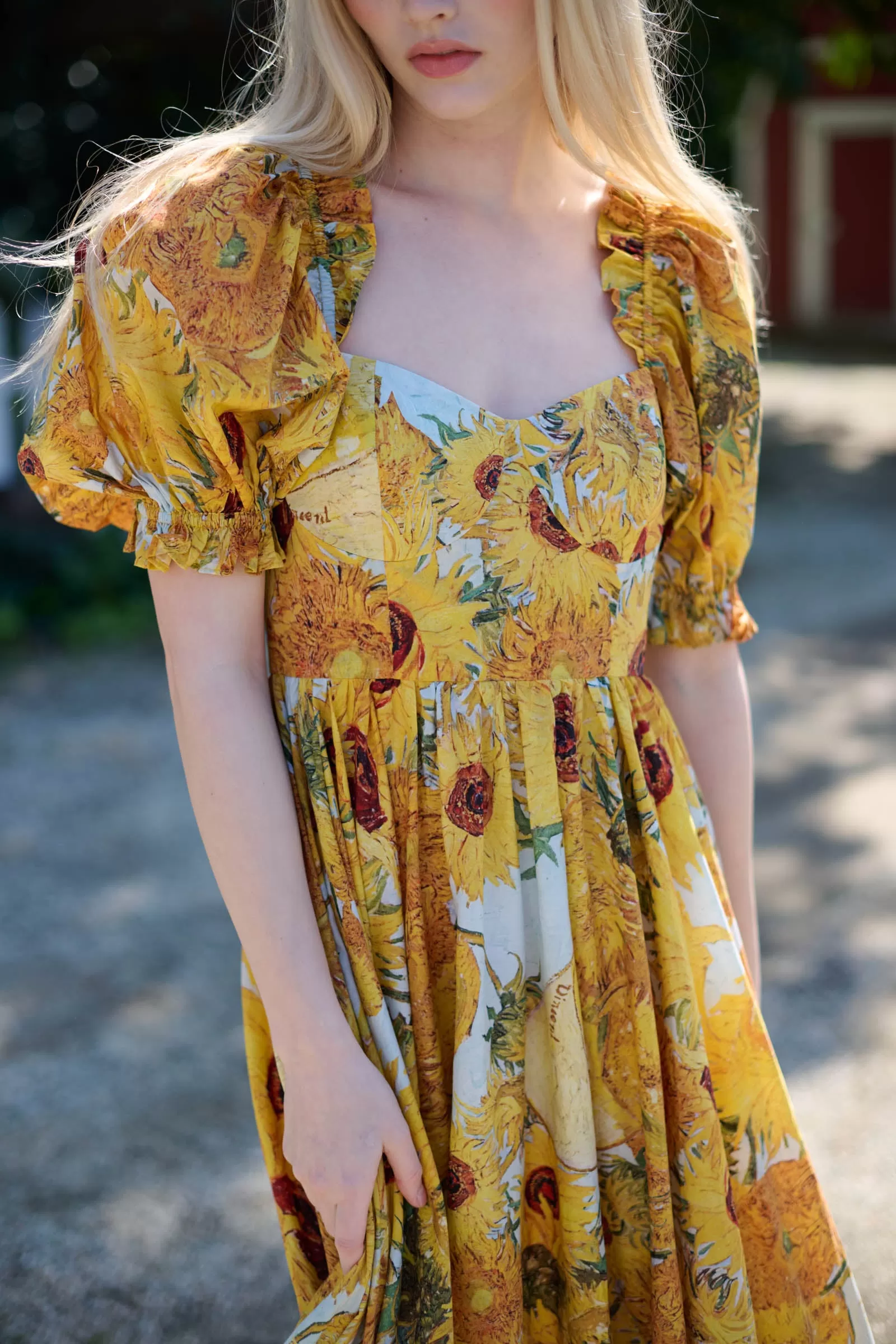 Sunflowers Cotton Ritz Gown