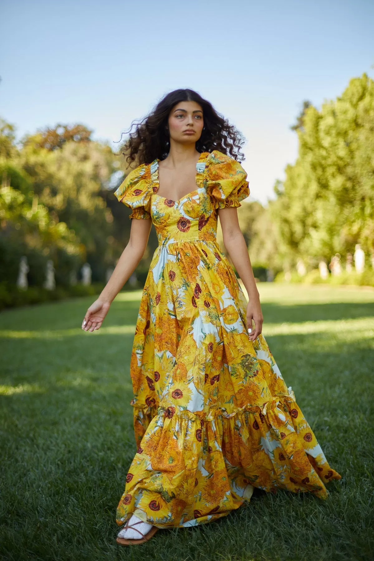 Sunflowers Cotton Ritz Gown