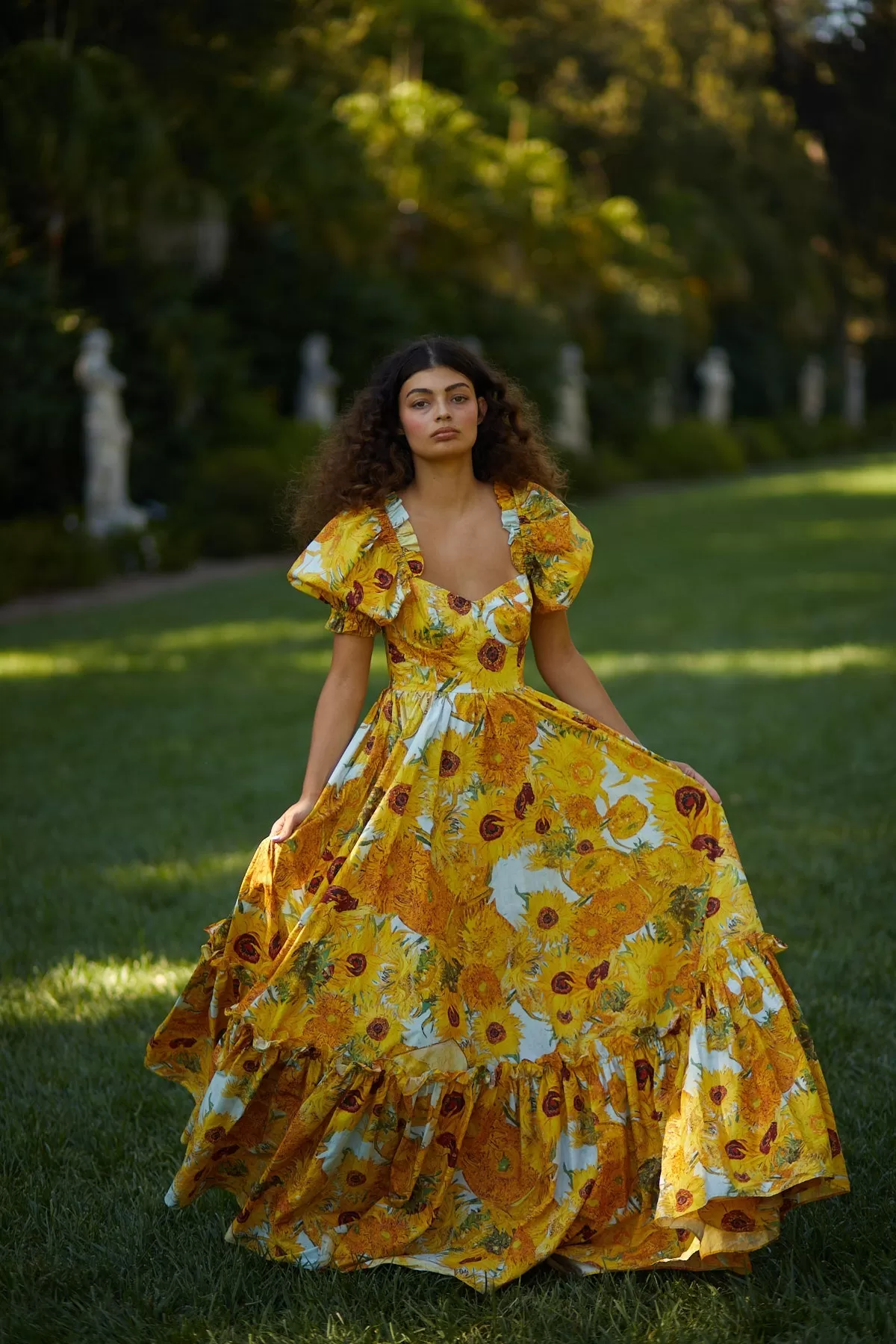 Sunflowers Cotton Ritz Gown