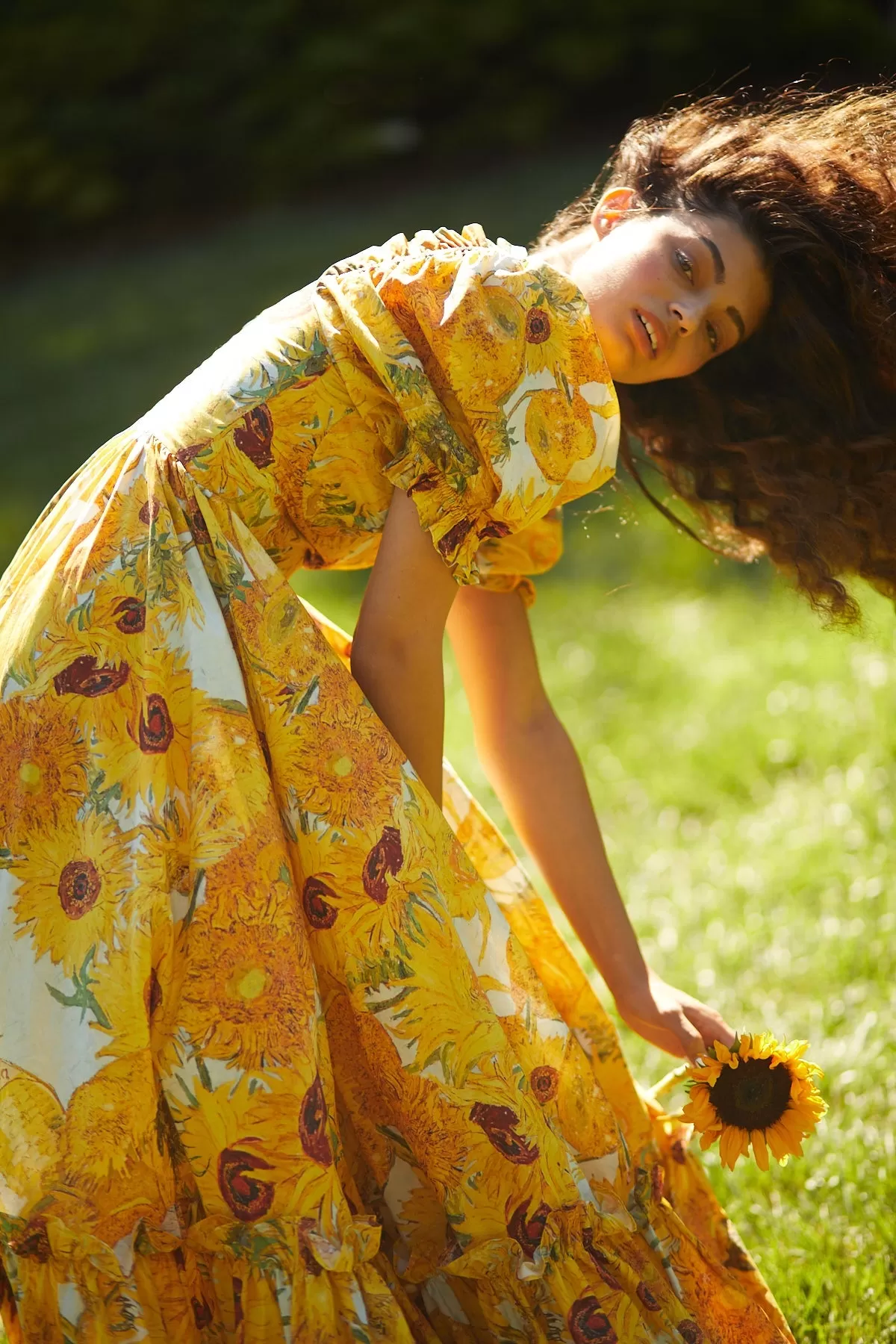 Sunflowers Cotton Ritz Gown