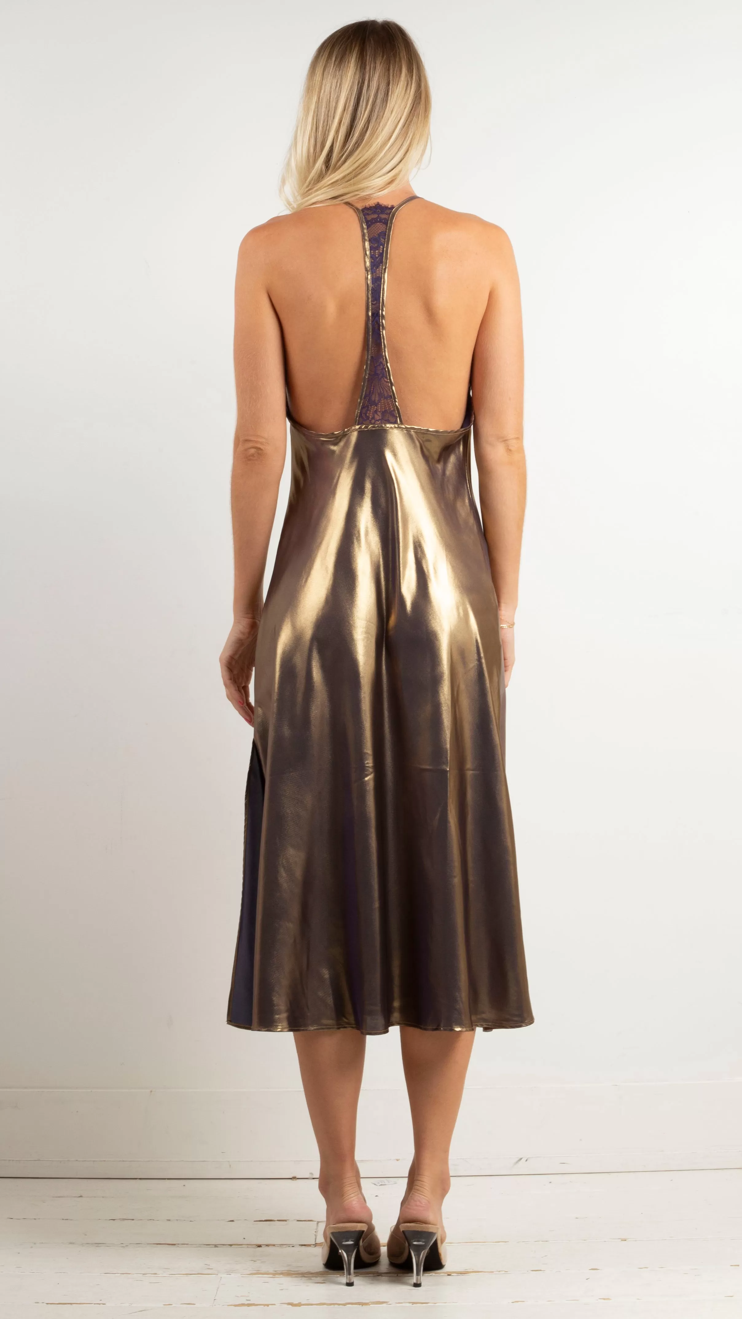 Sunset Shimmer Midi Slip - Gold