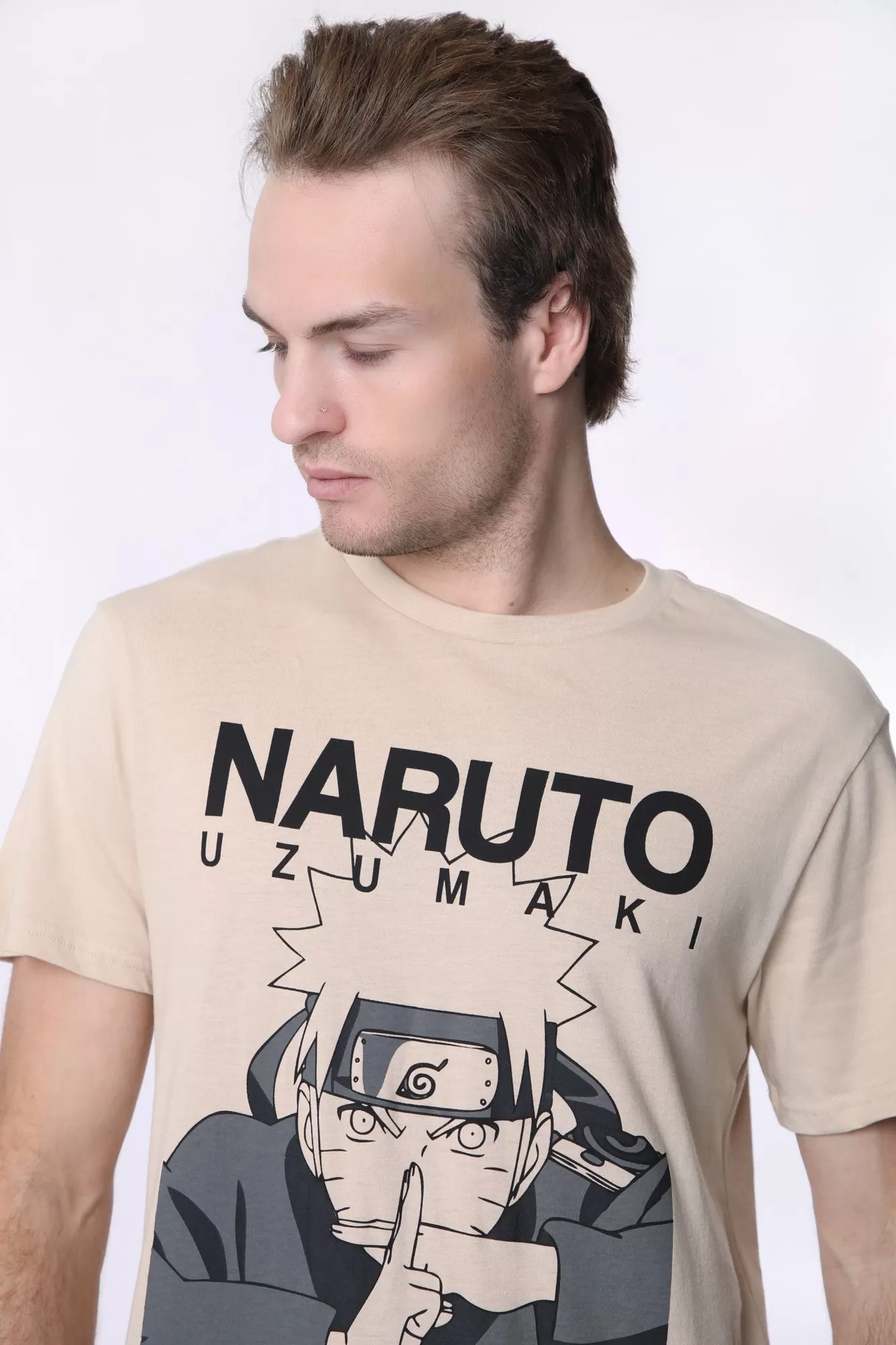 T-Shirt Imprimé Uzumaki Naruto Homme