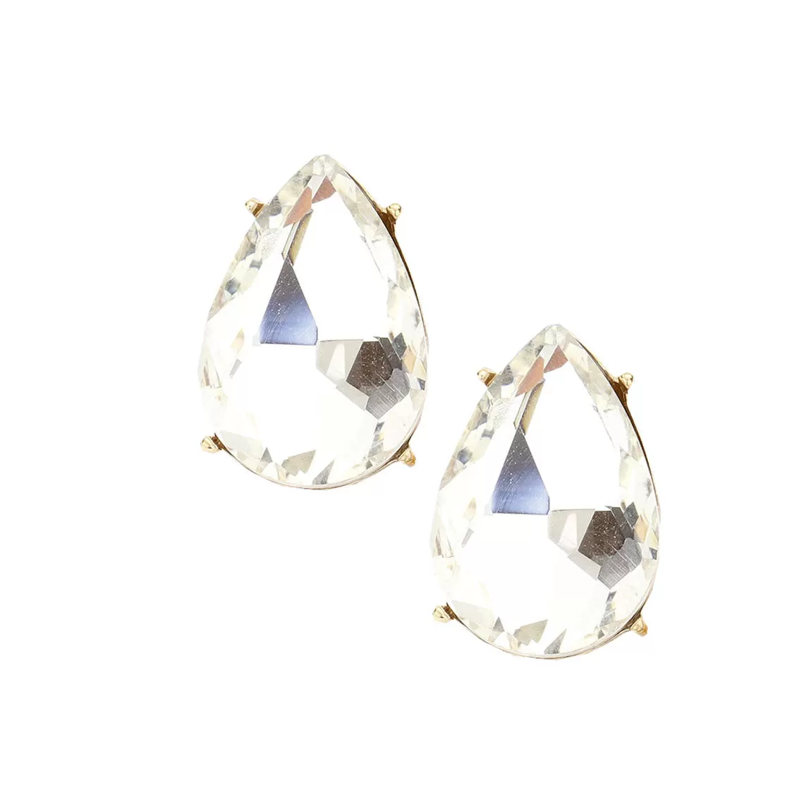 Teardrop Stone Evening Earrings