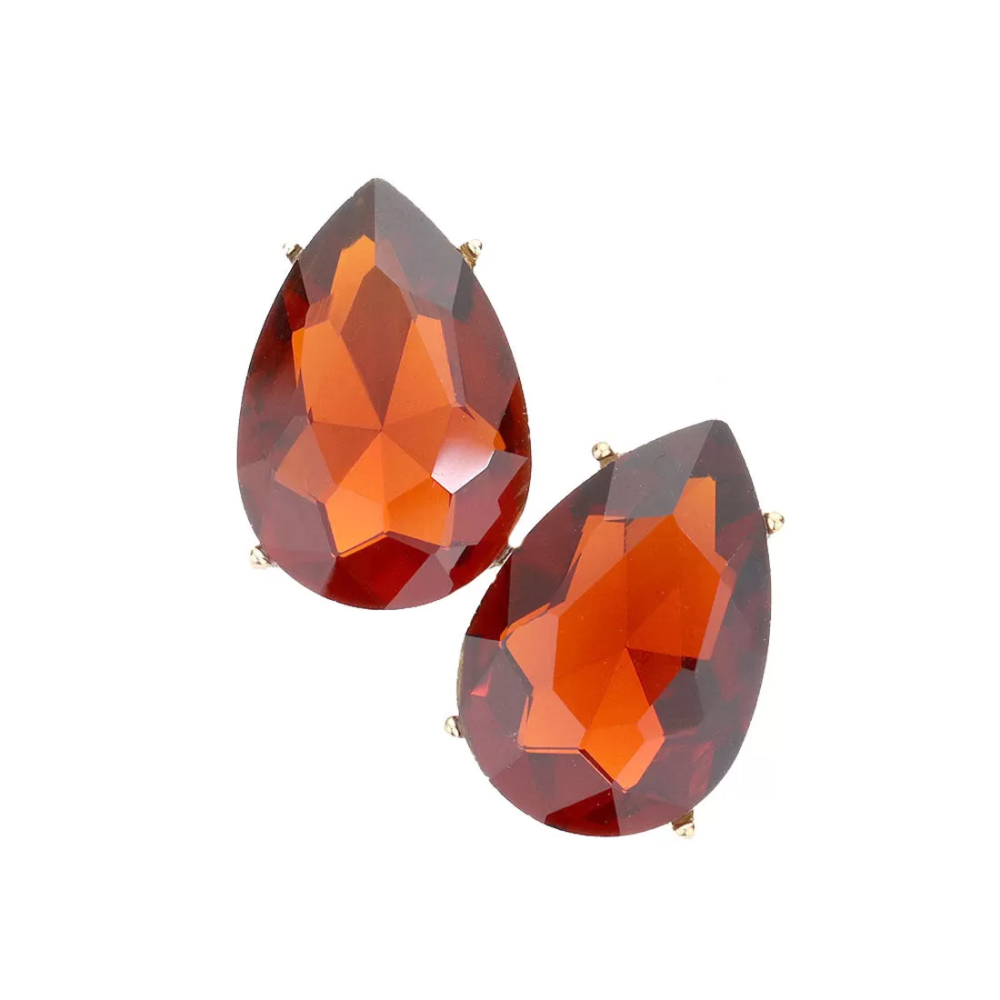 Teardrop Stone Evening Earrings