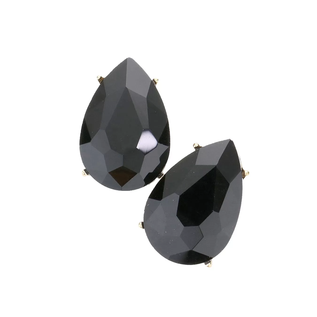 Teardrop Stone Evening Earrings