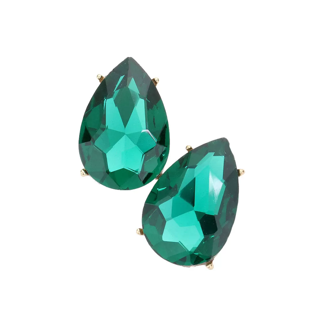 Teardrop Stone Evening Earrings