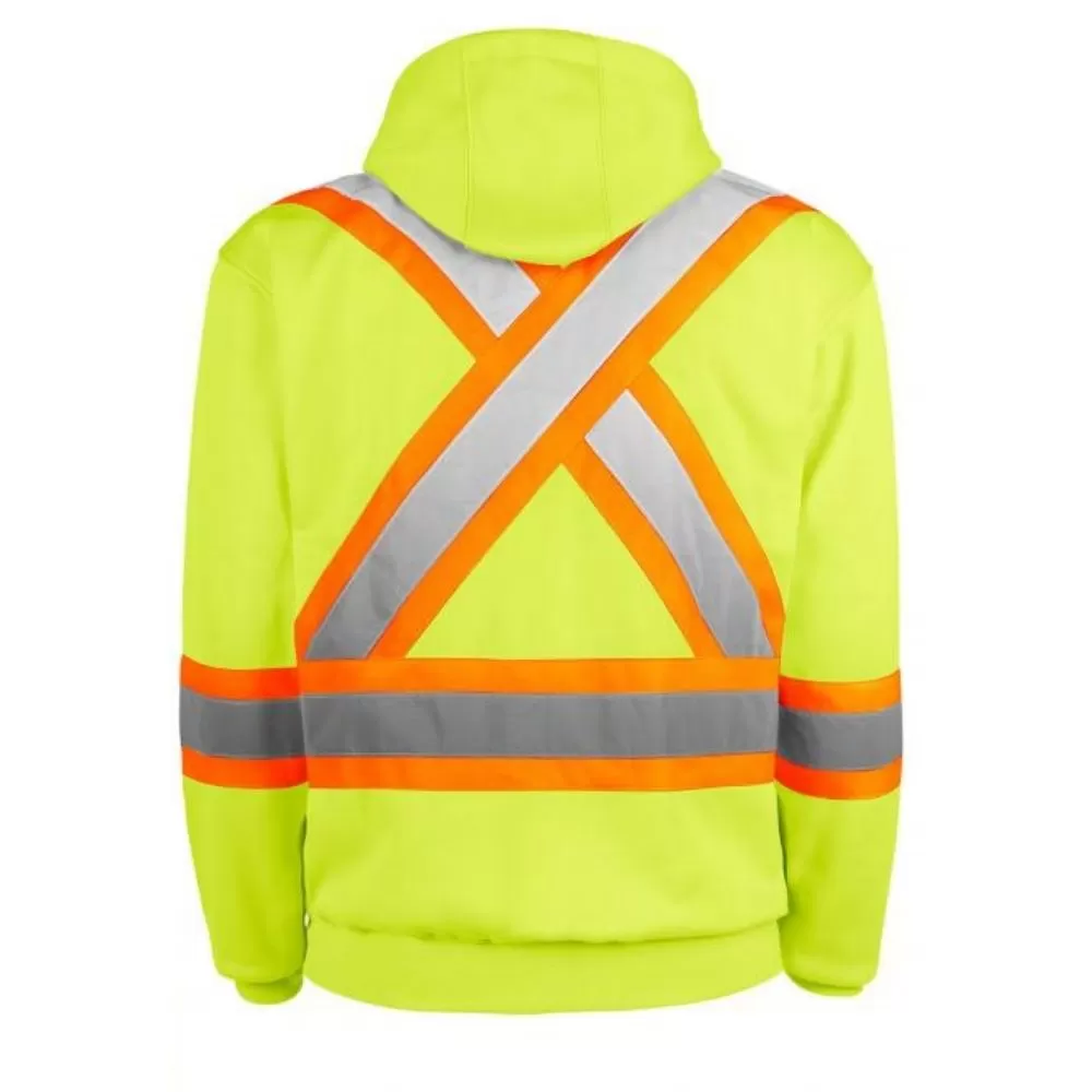 Terra Hi-Viz Polyester Fleece Work Hoodie 116506YL - Yellow