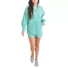 The Masters Stripe Poplin Short Set - Kelly Green