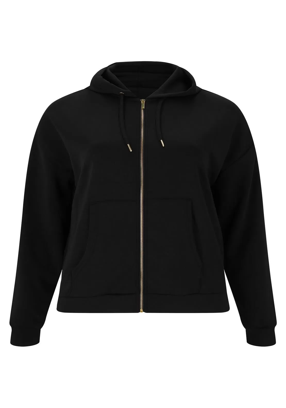 Tiamo Womens Hoodie Full Zip - Black