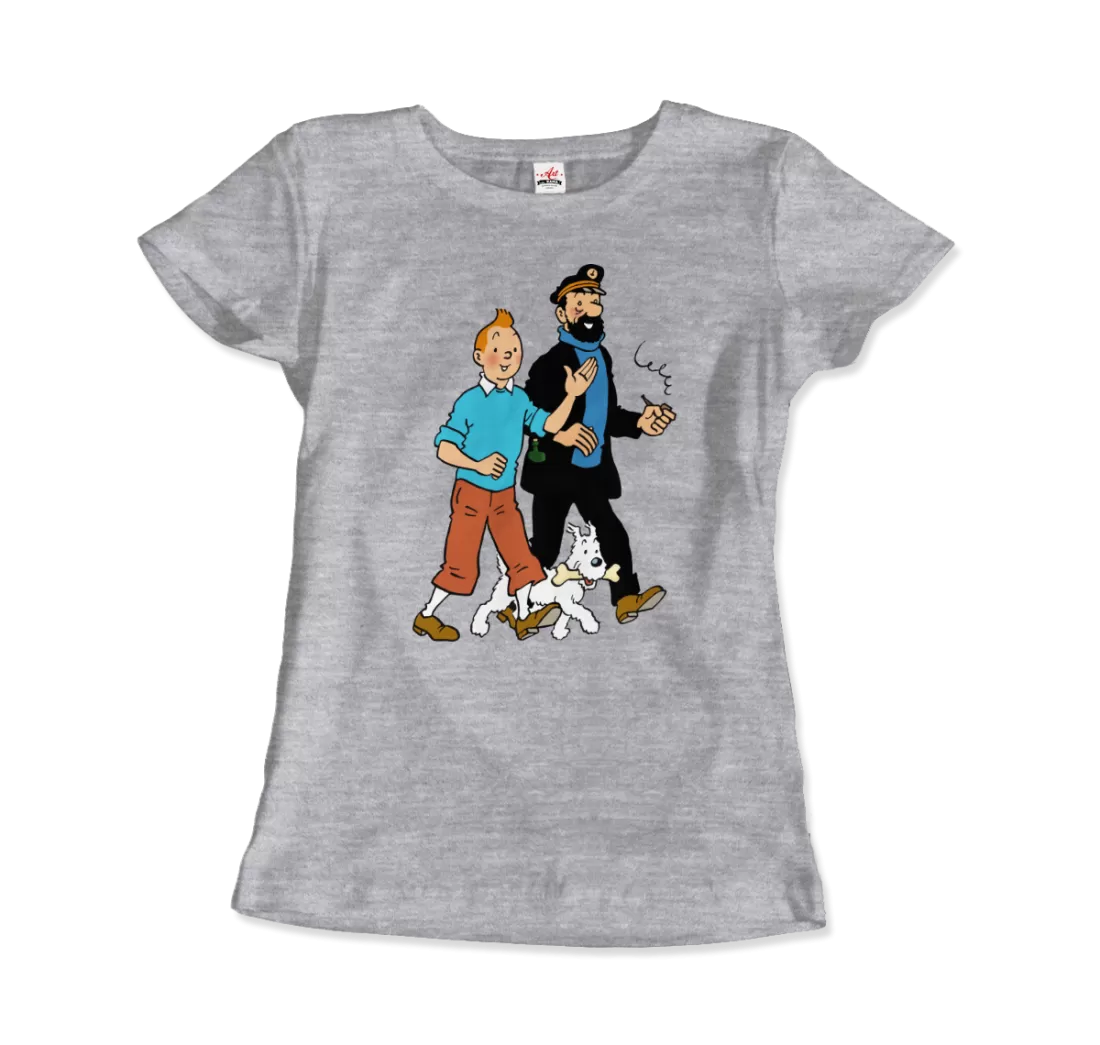 Tintin, Snowy and Captain Haddock Artwork T-Shirt