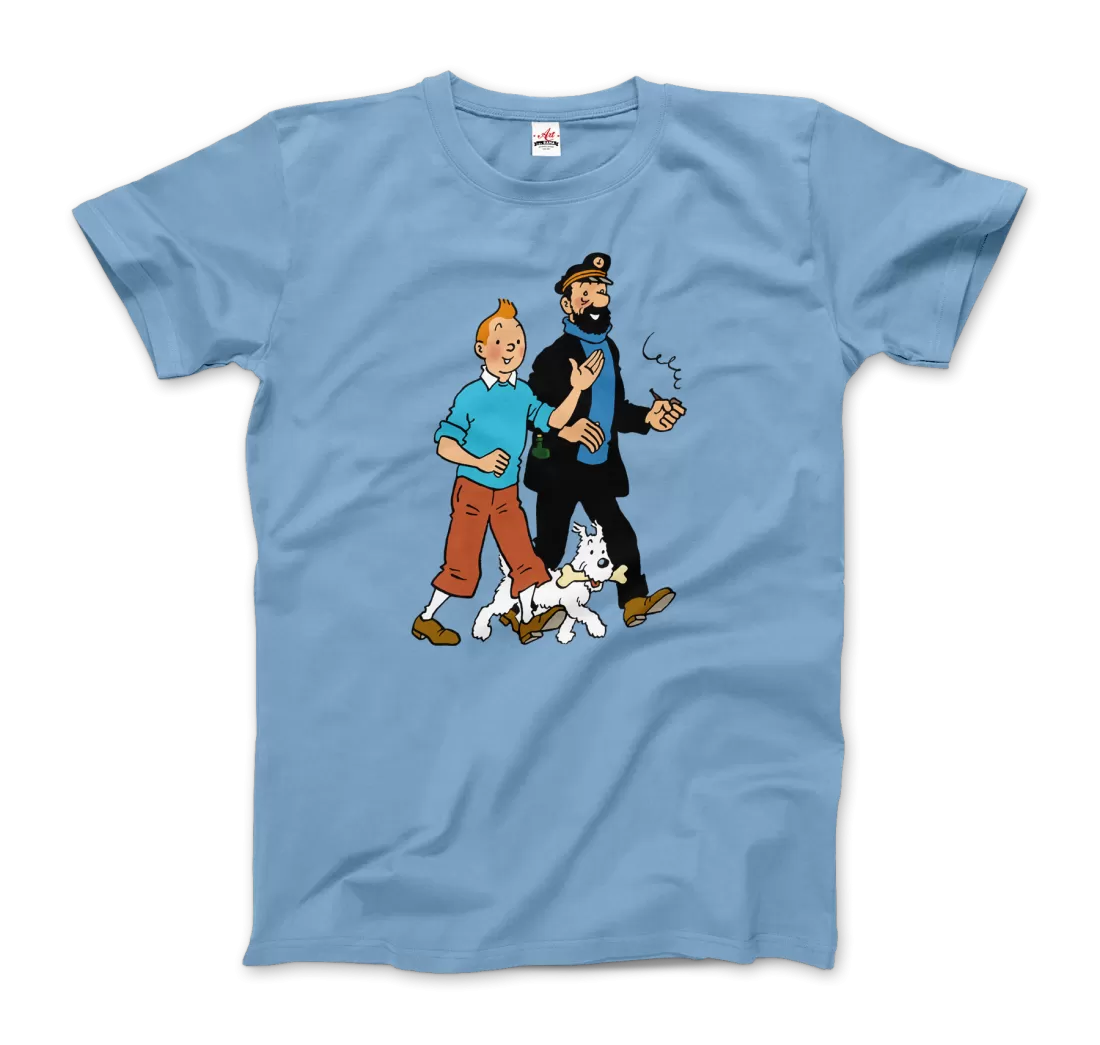 Tintin, Snowy and Captain Haddock Artwork T-Shirt