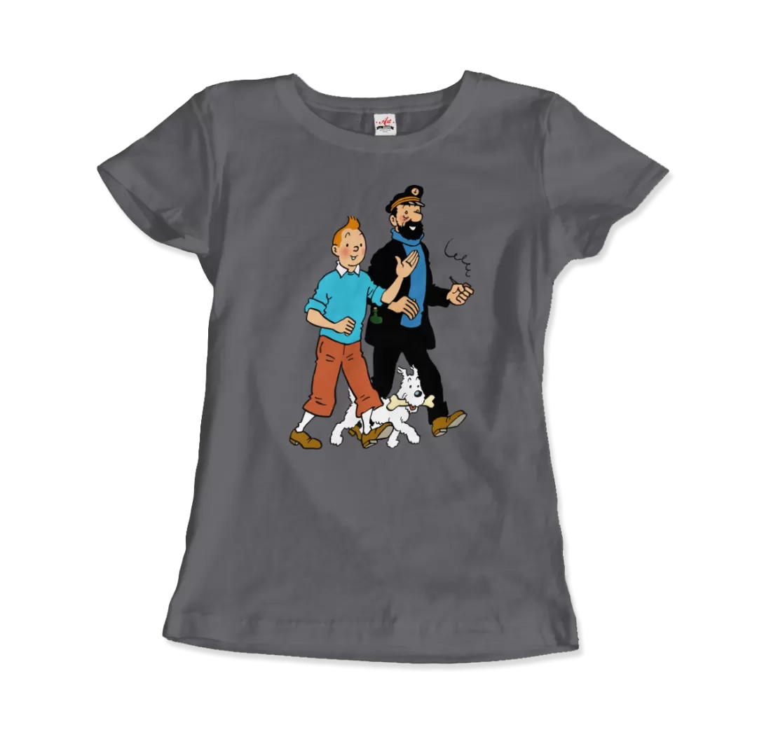 Tintin, Snowy and Captain Haddock Artwork T-Shirt