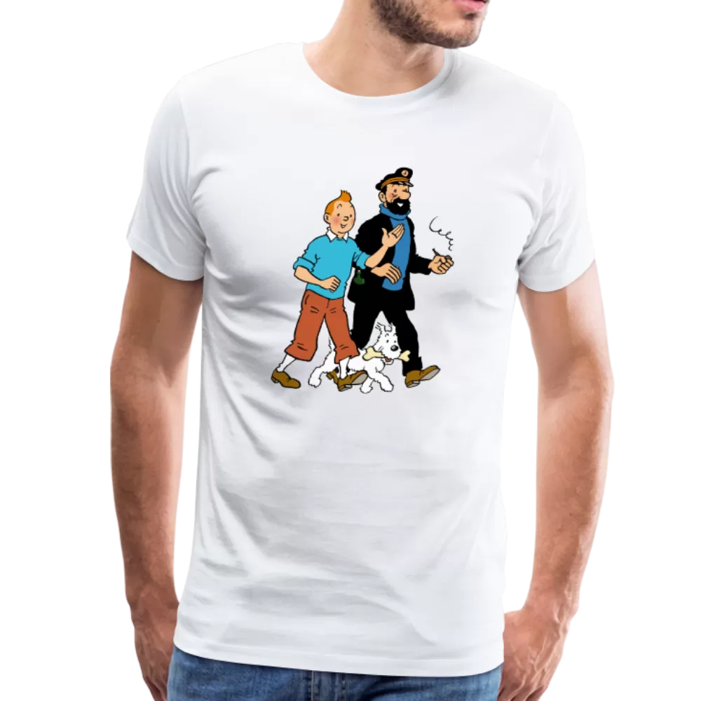 Tintin, Snowy and Captain Haddock Artwork T-Shirt